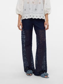 Vero Moda VMHONEY High waist Trousers -Navy Blazer - 10318000
