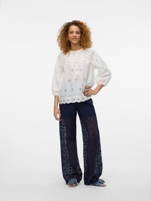 Vero Moda VMHONEY High waist Trousers -Navy Blazer - 10318000