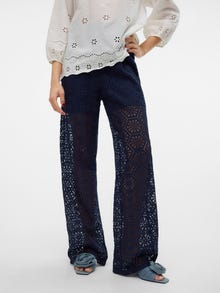 Vero Moda VMHONEY High waist Trousers -Navy Blazer - 10318000