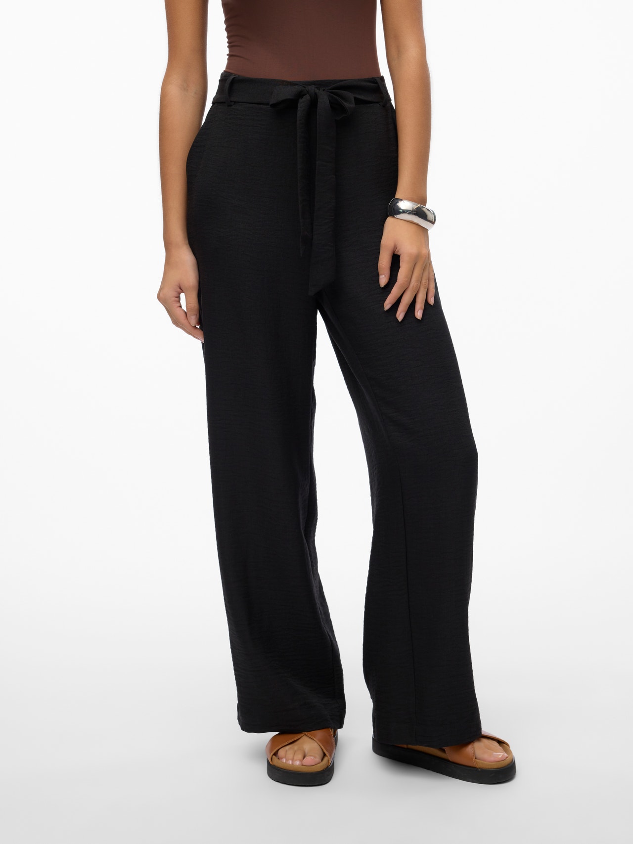 Vero Moda VMMELONY Taille haute Pantalons -Black - 10318004