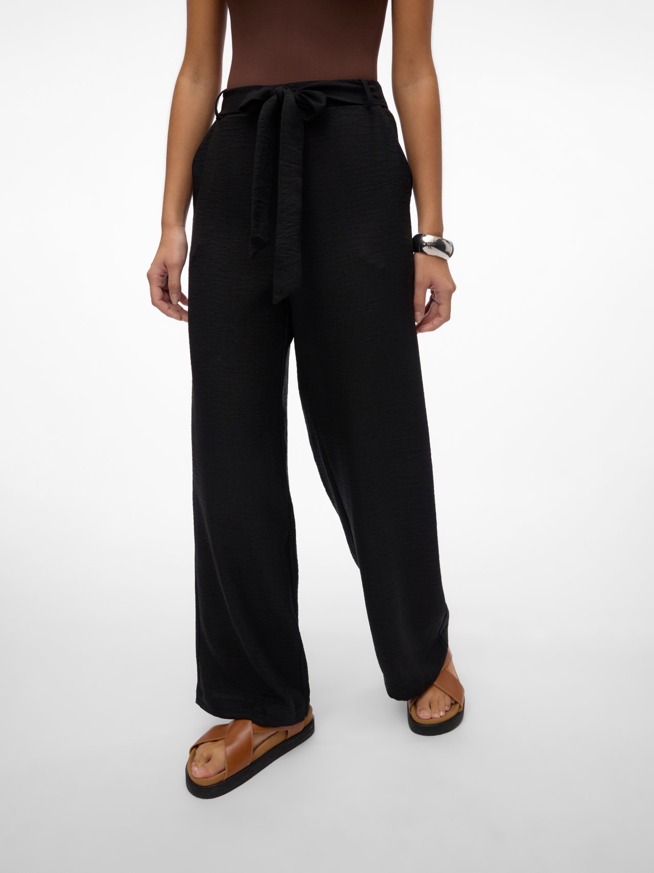 Vero Moda VMMELONY High waist Trousers -Black - 10318004
