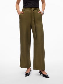 Vero Moda VMMELONY High waist Trousers -Ivy Green - 10318004