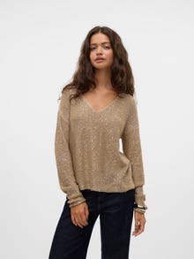 Vero Moda VMLEILANI Sweter -Silver Mink - 10318223