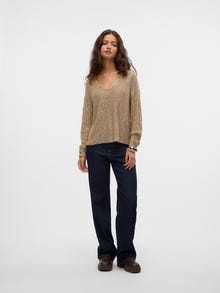Vero Moda VMLEILANI Sweter -Silver Mink - 10318223