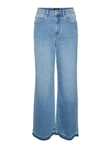 Vero Moda VMCKATHY Hög midja Lös passform Jeans -Light Blue Denim - 10318375