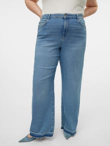 Vero Moda VMCKATHY Hög midja Lös passform Jeans -Light Blue Denim - 10318375