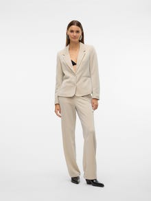 Vero Moda VMSHALI Mid waist Trousers -Pumice Stone - 10318743