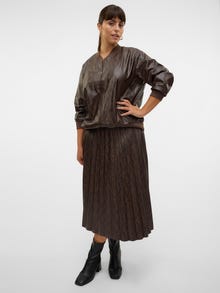 Vero Moda VMCNITA High waist Midi skirt -Chocolate Torte - 10318822