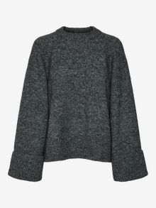 Vero Moda AWNOVAH Pullover -Dark Grey Melange - 10318899