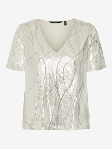 Vero Moda VMELLEN Top -Pumice Stone - 10319014