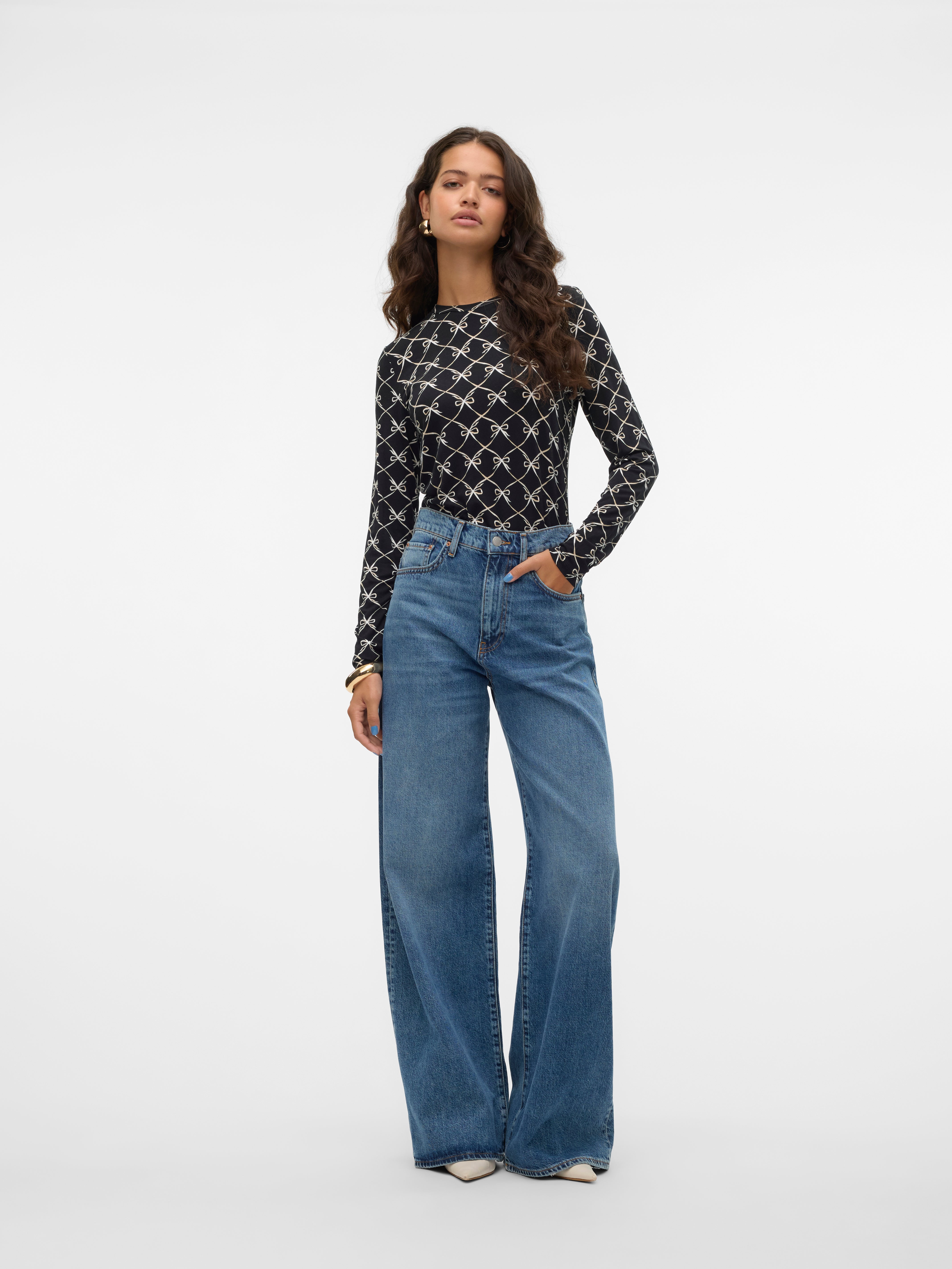 VMELINA Super high rise Wide Leg Fit Jeans Medium Blue Vero Moda®