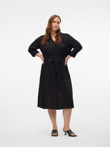 Vero Moda VMBUMPY Midi dress -Black - 10319341