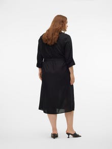 Vero Moda VMBUMPY Midi dress -Black - 10319341