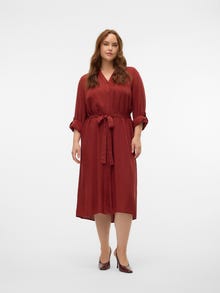 Vero Moda VMBUMPY Vestito midi -Fired Brick - 10319341