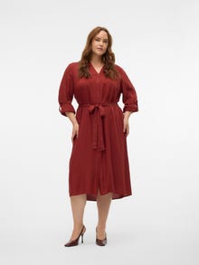Vero Moda VMBUMPY Vestito midi -Fired Brick - 10319341