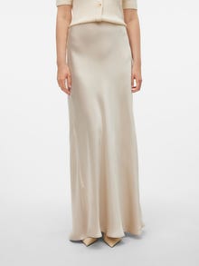 Vero Moda VMBEATRICE Magas derék Hosszú szoknya -Pumice Stone - 10319491