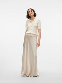 Vero Moda VMBEATRICE Magas derék Hosszú szoknya -Pumice Stone - 10319491