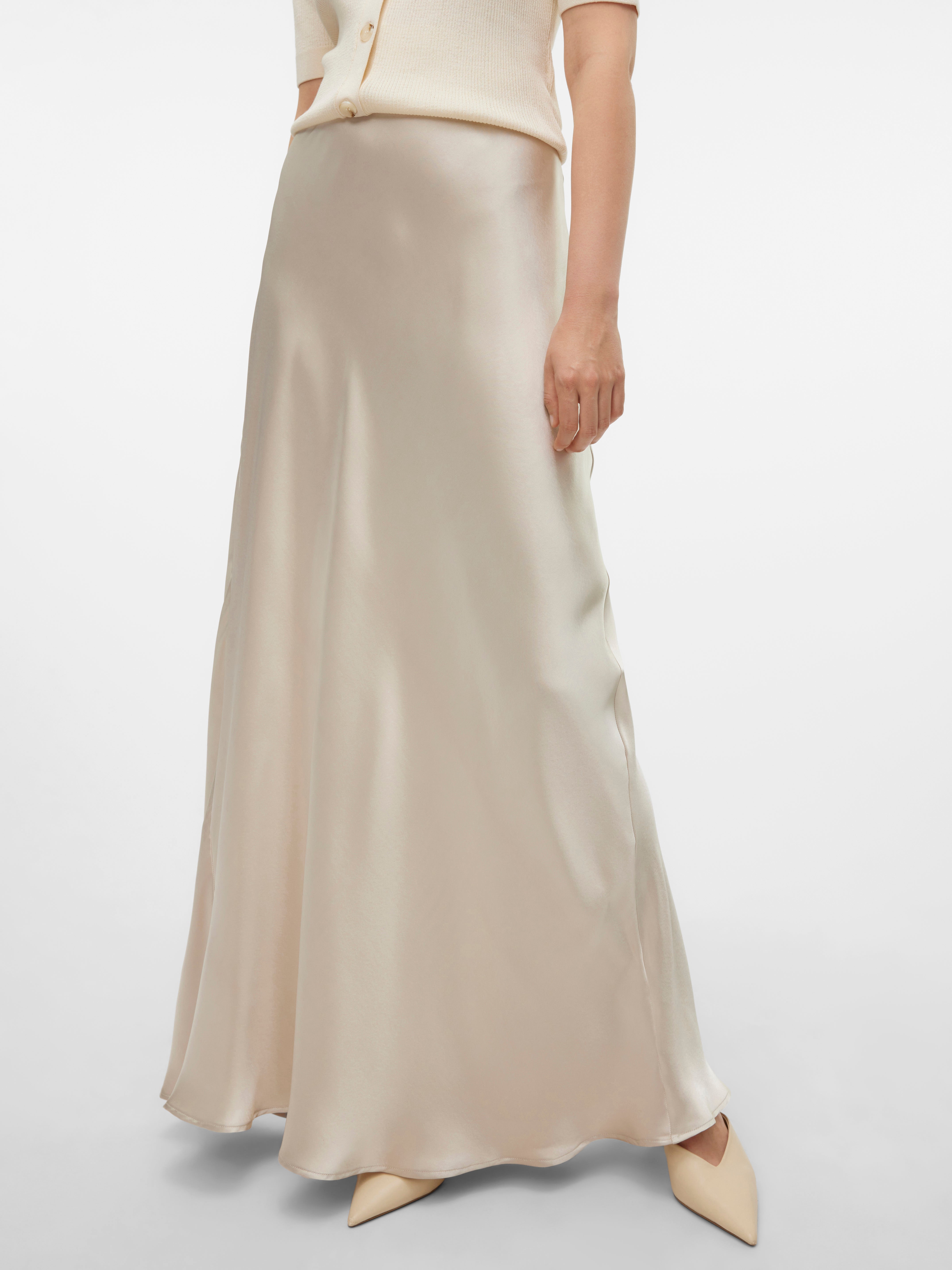VMBEATRICE Hohe Taille Langer Rock | Hellgrau | Vero Moda®