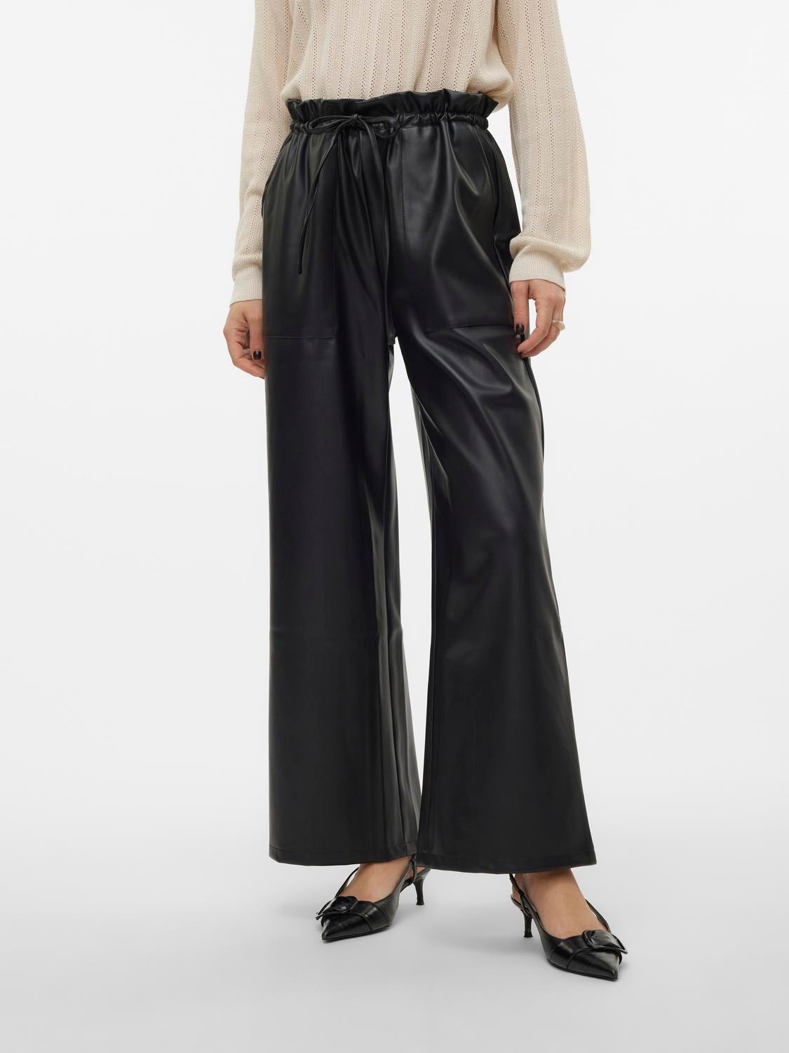Vero Moda VMPAULINA Trousers -Black - 10319539