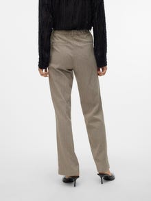 Vero Moda VMKAWI Mid waist Trousers -Chocolate Torte - 10319665