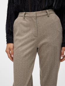 Vero Moda VMKAWI Mid waist Trousers -Chocolate Torte - 10319665