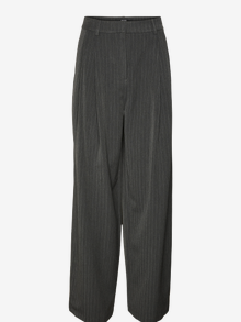 Vero Moda VMSILJE Mid waist Trousers -Dark Grey Melange - 10319718