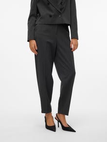 Vero Moda VMSILJE Aukštas juosmuo Kelnės -Dark Grey Melange - 10319719