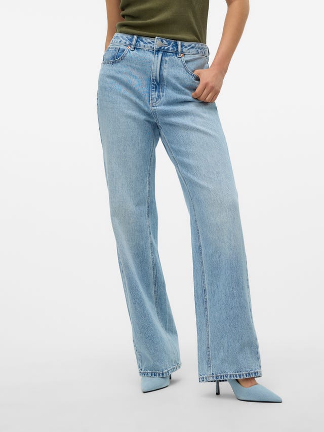 Vero Moda VMTOKEY Niedrige Taille Gerade geschnitten Jeans - 10319790