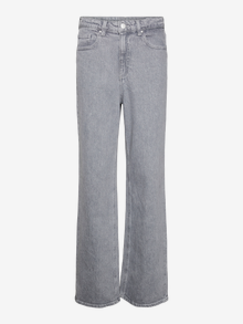 Vero Moda VMTESSA Høj talje Wide leg fit Jeans -Medium Grey Denim - 10319837