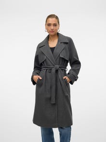 Vero Moda VMPOPMILEY Cappotti -Dark Grey Melange - 10319995