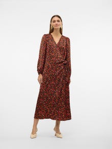 Vero Moda VMRUBIA Long dress -Fire Whirl - 10320040