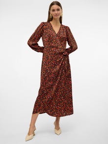 Vero Moda VMRUBIA Long dress -Fire Whirl - 10320040