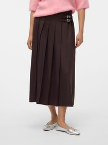 Vero Moda VMHELGA Høj talje Lang nederdel -Chocolate Torte - 10320099