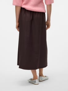 Vero Moda VMHELGA Høj talje Lang nederdel -Chocolate Torte - 10320099