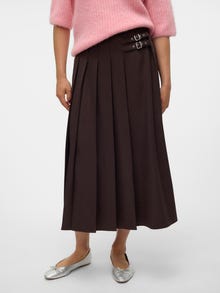 Vero Moda VMHELGA Høj talje Lang nederdel -Chocolate Torte - 10320099