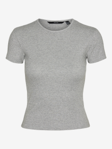 Vero Moda VMCHLOE T-shirts -Light Grey Melange - 10320293