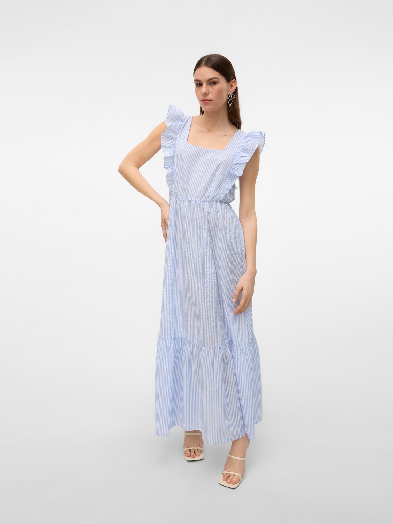 Vero Moda VMMILLIE Langes Kleid -Bright White - 10320352
