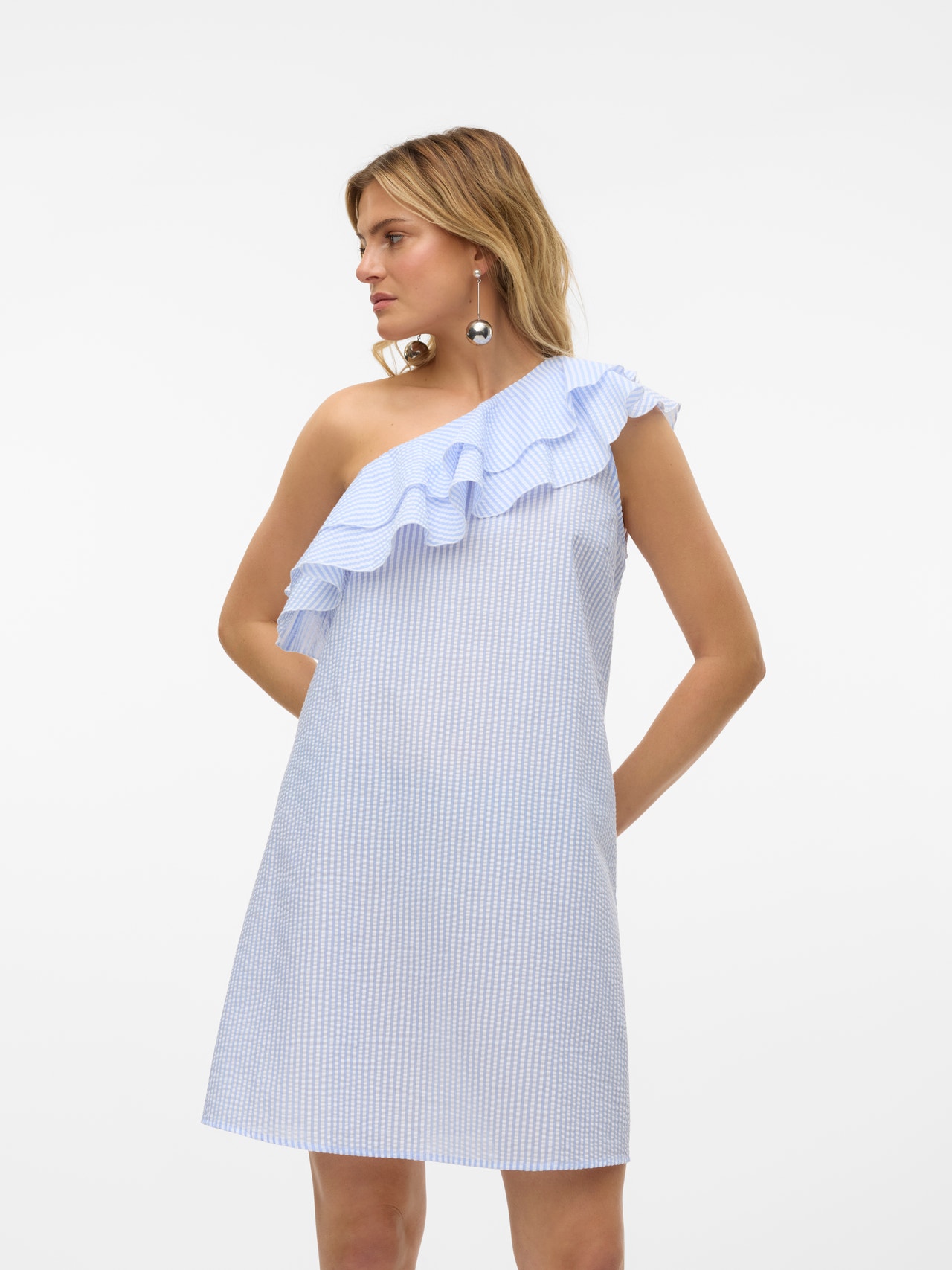 Vero Moda VMMILLIE Kort klänning -Bright White - 10320356