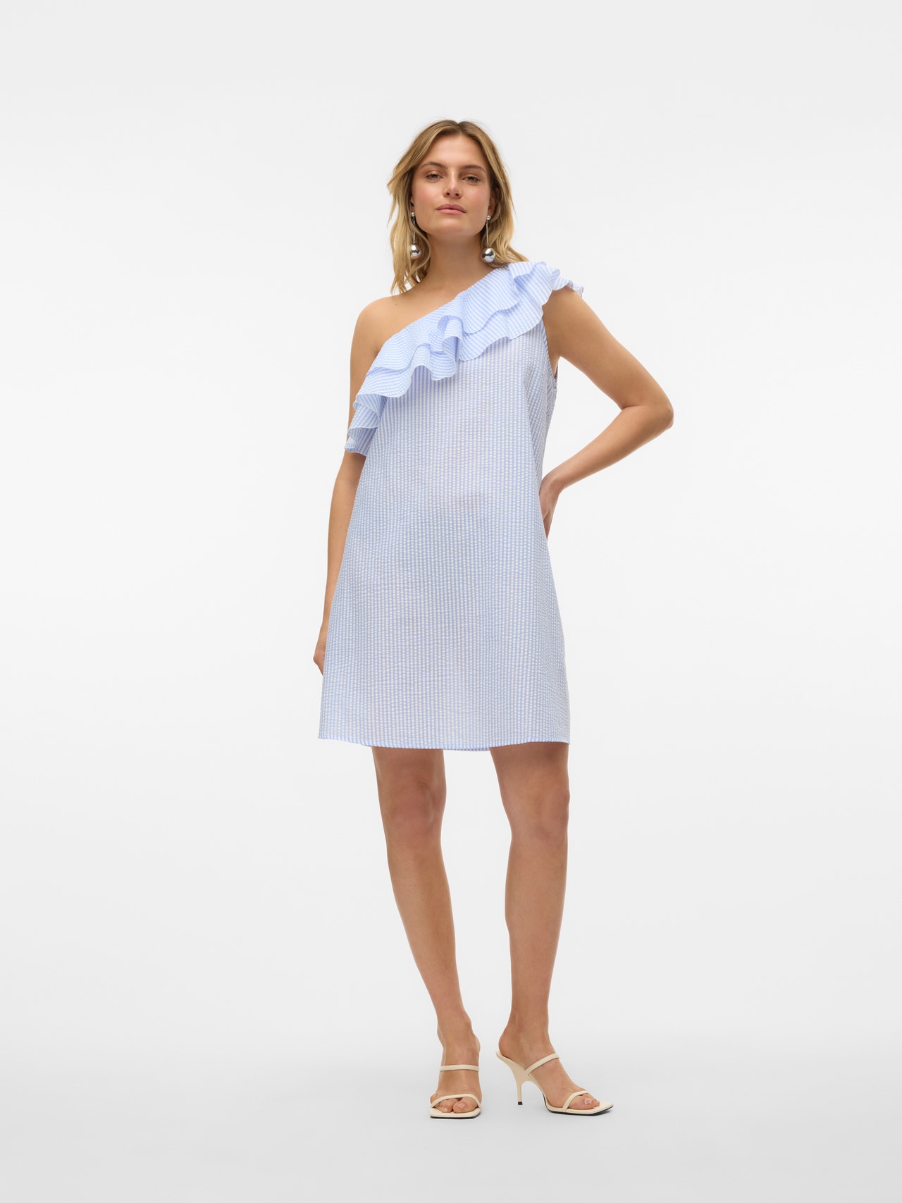 Vero Moda VMMILLIE Kort kjole -Bright White - 10320356