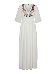 Vero Moda VMDAISEY Długa sukienka -Bright White - 10320372