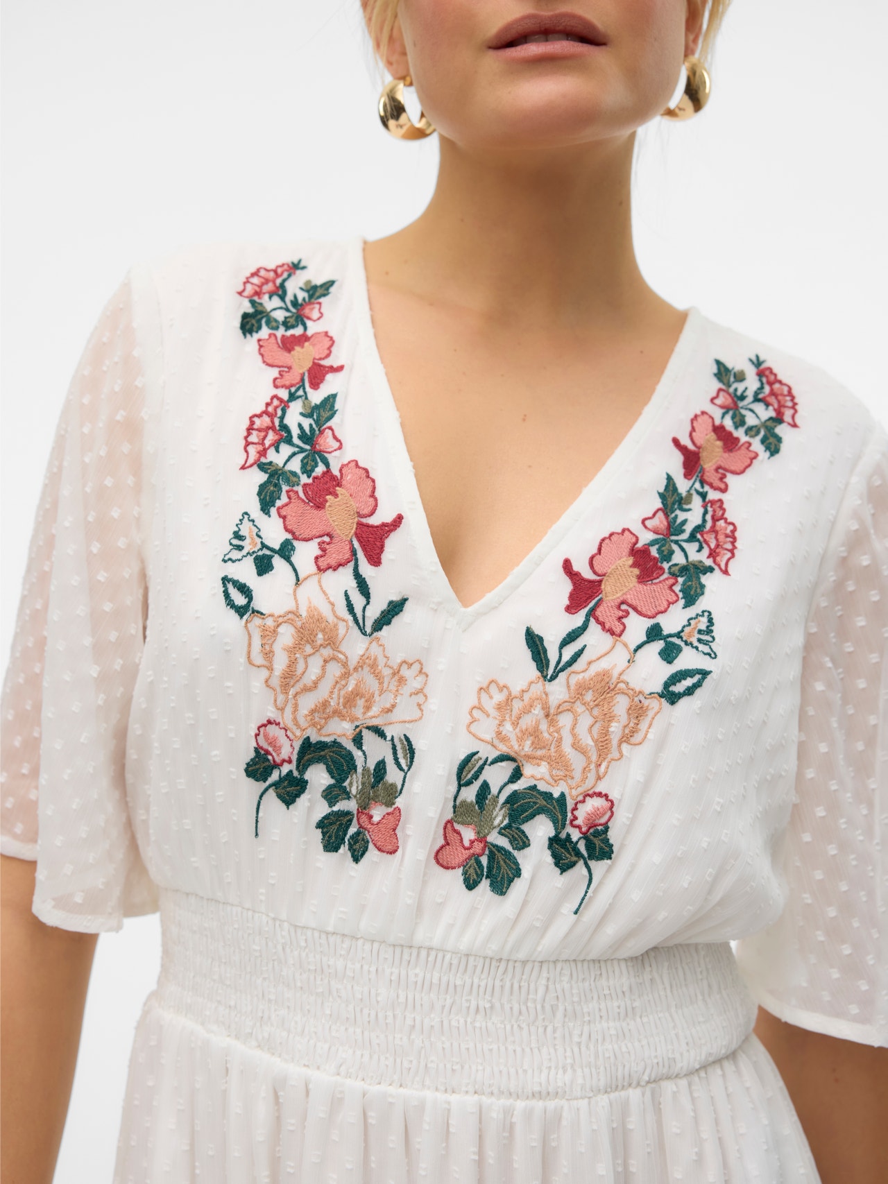 Vero Moda VMDAISEY Lange jurk -Bright White - 10320372
