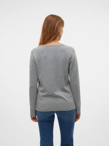 Vero Moda VMSILJE Pullover -Medium Grey Melange - 10320451