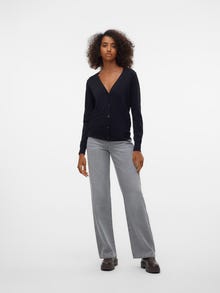 Vero Moda VMSILJE Stickad kofta -Black - 10320456