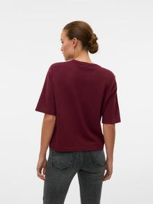 Vero Moda VMSILJE Neulepuserot -Tawny Port - 10320460
