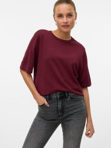 Vero Moda VMSILJE Neulepuserot -Tawny Port - 10320460