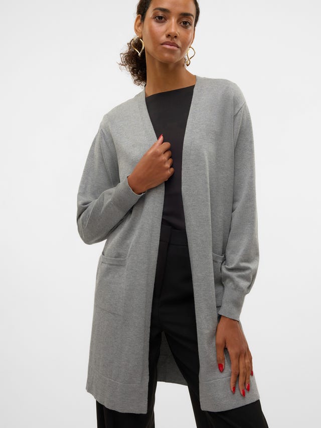 VERO MODA VMSILJE LS V-hals Cardigan GA NOOS, maanbeam, L VERO MODA VMSILJE LS V-hals Cardigan GA NOOS, maanbeam, L