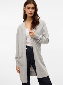 Vero Moda VMSILJE Knit Cardigan -Light Grey Melange - 10320462