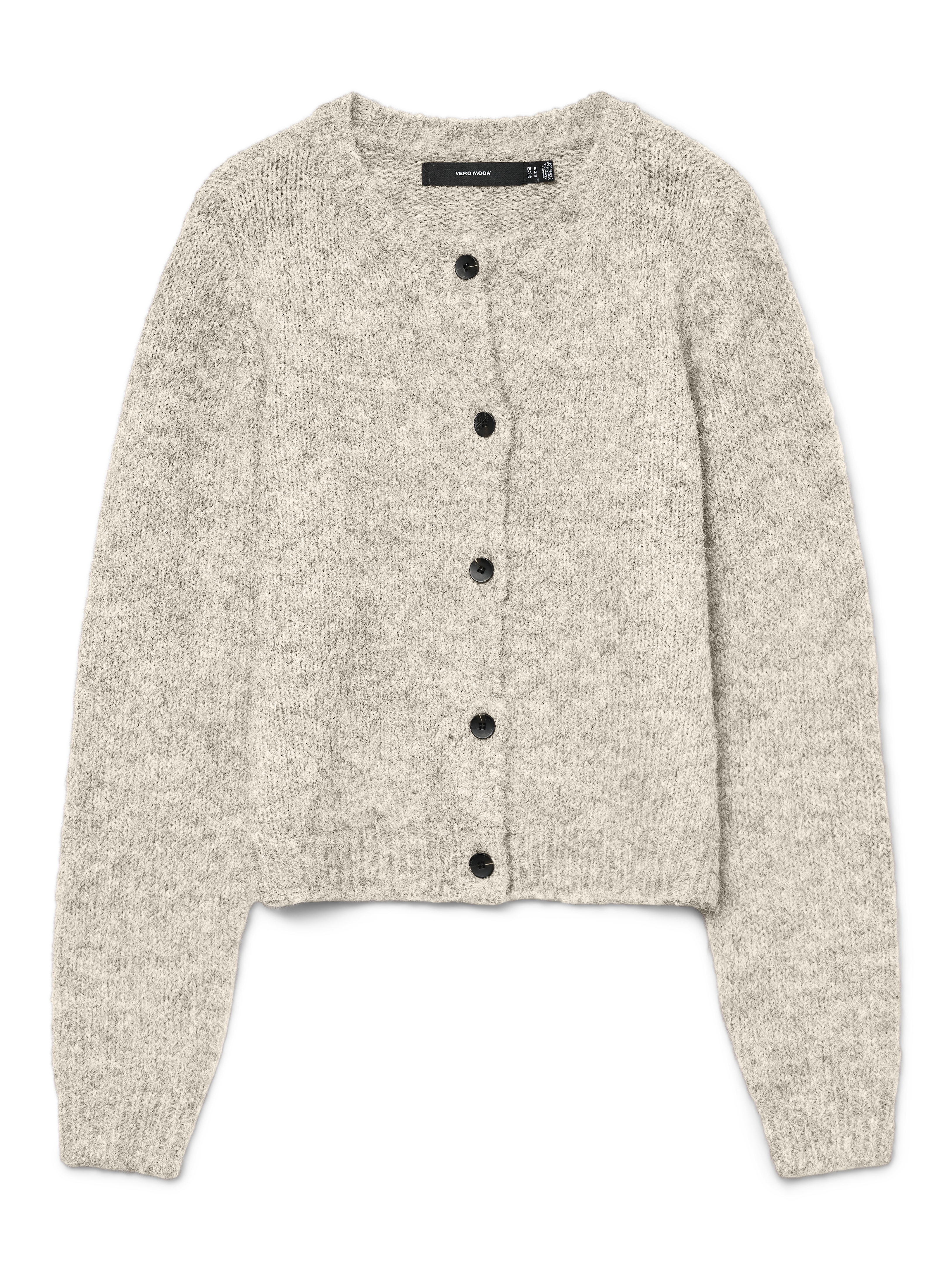 VERO MODA Vmnovah LS O-Neck Button Cardi Ga Noos Maglione Cardigan, Lenticchia Marrone. Dettagli: Melange, XXL Donna