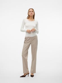 Vero Moda VMMAYA Mid waist Trousers -Silver Mink - 10320534