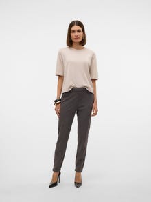 Vero Moda VMMAYA Mid waist Trousers -Dark Grey Melange - 10320549